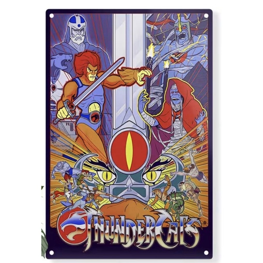 ThunderCats Metal Poster 8x12 Inch Retro Cartoon Wall Art Aluminum Sign New 80's
